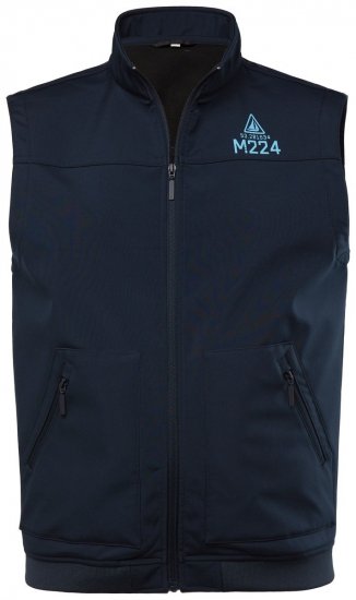 Men+ 414 Softshell brezrokavnik s stoječim ovratnikom Temno moder - Jakne - Moške bunde za Močnejše Postave