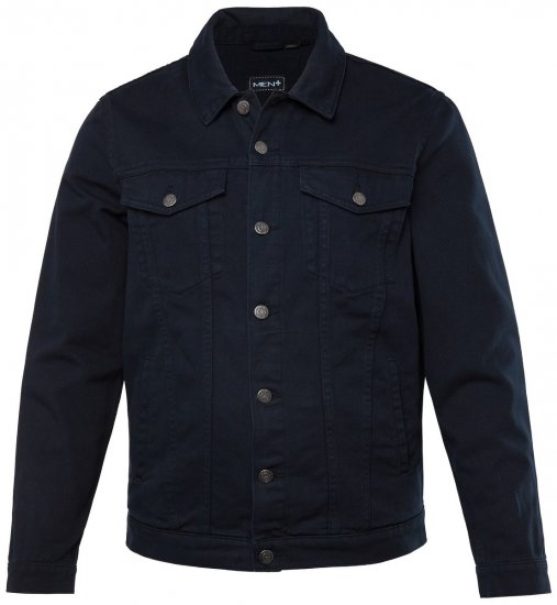 Men+ 446 Jeans jakna z naprsnimi žepi Temno modra - Jakne - Moške bunde za Močnejše Postave
