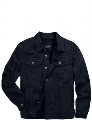 Men+ 446 Jeans jakna z naprsnimi žepi Temno modra - Jakne - Moške bunde za Močnejše Postave