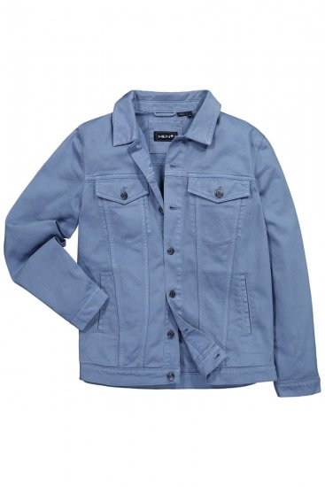 Men+ 446 Jeans jakna z naprsnimi žepi Denim modra - Jakne - Moške bunde za Močnejše Postave