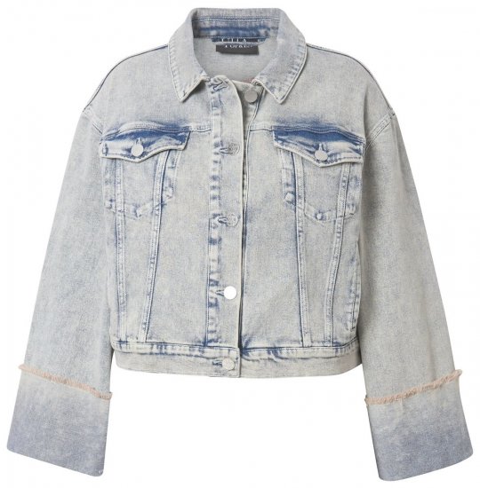 Ulla Popken 835486 Jeans jakna s širokimi rokavi Denim modra - Jakne - Jakne za ženske v velikih številkah