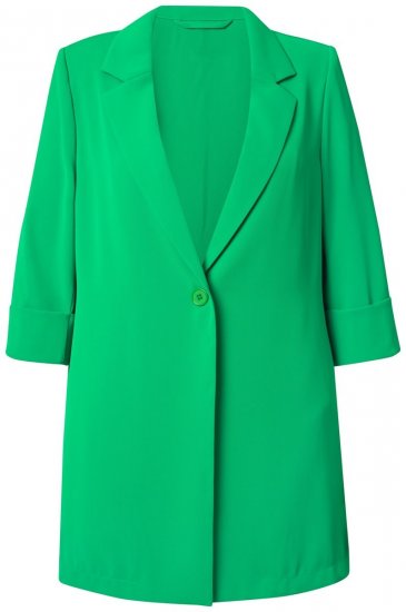 Ulla Popken 836165 Dolg suknjič s 3/4 rokavi Zelena - Blazer - Blazerji v velikih velikostih za ženske