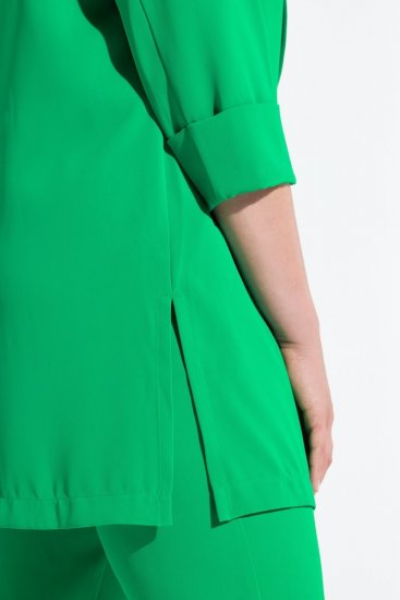 Ulla Popken 836165 Dolg suknjič s 3/4 rokavi Zelena - Blazer - Blazerji v velikih velikostih za ženske