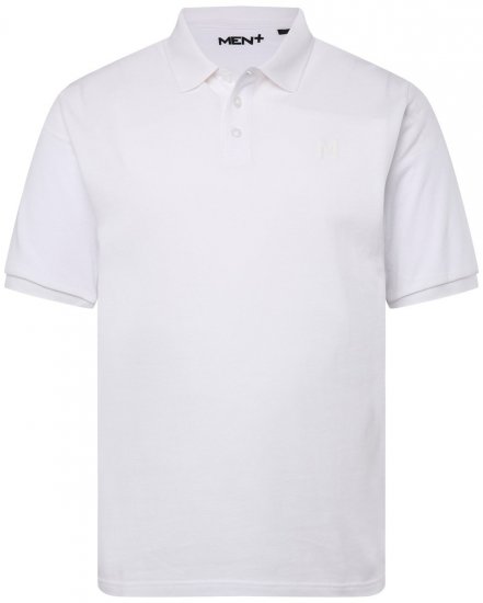 Men+ 256 Polo majica Bela - Polo majice - Moške Polo Majice za Močnejše Postave