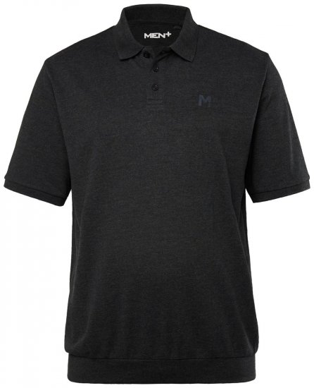 Men+ 264 Polo majica bellyfit Črna - Polo majice - Moške Polo Majice za Močnejše Postave