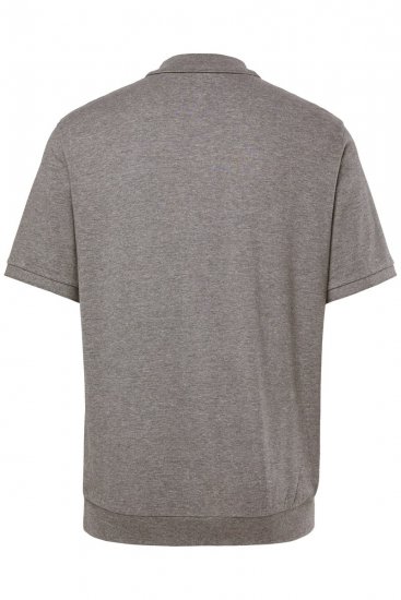 Men+ 264 Polo majica bellyfit Siva melange - Polo majice - Moške Polo Majice za Močnejše Postave
