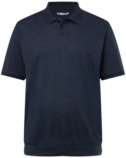 Men+ 264 Polo majica bellyfit Temno modra - Polo majice - Moške Polo Majice za Močnejše Postave