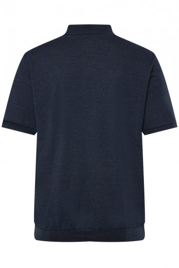 Men+ 264 Polo majica bellyfit Temno modra - Polo majice - Moške Polo Majice za Močnejše Postave