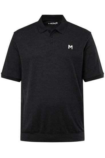 Men+ 266 Polo majica bellyfit Črna 2 kosa - Polo majice - Moške Polo Majice za Močnejše Postave