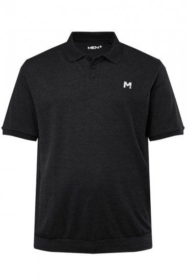 Men+ 266 Polo majica bellyfit Črna 2 kosa - Polo majice - Moške Polo Majice za Močnejše Postave