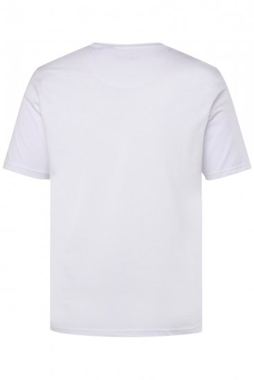 Men+ 365 Majica Henley Bela - Kratke Majice - Moške kratke majice za močnejše postave