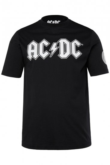 JP1880 AC/DC Classic Logo Band T-Shirt Black - Kratke Majice - Moške kratke majice za močnejše postave