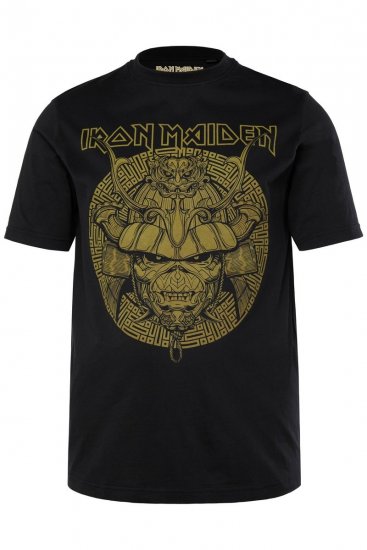 JP1880 Iron Maiden Samurai Eddie T-Shirt Black - Kratke Majice - Moške kratke majice za močnejše postave