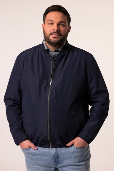 Men+ 823 Ultralahka bomber jakna bellyfit Temno modra - Jakne - Moške bunde za Močnejše Postave