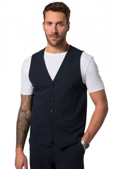 JP1880 New York Flexnamic Jersey telovnik Temno modra - Obleke - Velike številke oblek za moške