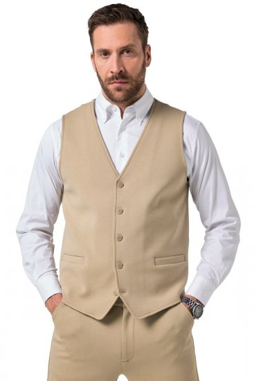 JP1880 New York Flexnamic Jersey telovnik Bež - Obleke - Velike številke oblek za moške