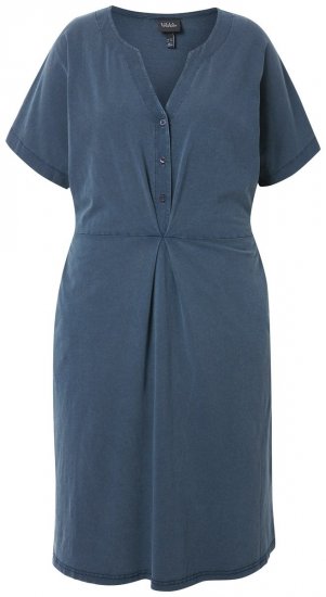 Ulla Popken 837403 Obleka iz jerseyja s kratkimi rokavi Temno modra - Obleke iz jerseyja - 