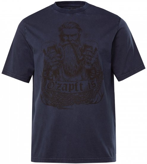 JP1880 O’zapft is! Design Vintage Look T-Shirt Navy Blue - Kratke Majice - Moške kratke majice za močnejše postave