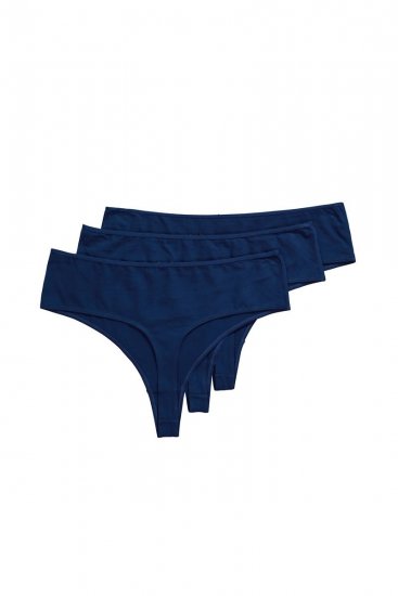 Ulla Popken 838637 Tangice 3 kosa Temno modra - Spodnjice - 