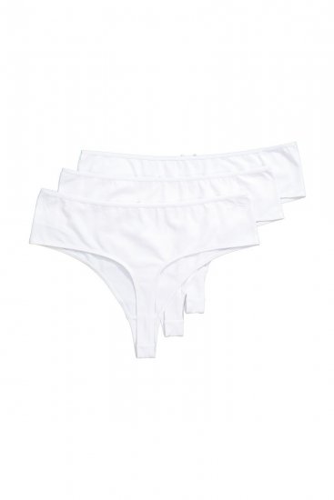 Ulla Popken 838637 Tangice 3 kosa Bela - Spodnjice - 