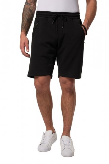 JP1880 Bermuda Sweatshorts Stomach Fit Black - Trenirke & kratke trenirke - Moške Trenirke za Močnejše Postave
