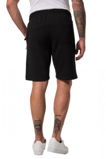 JP1880 Bermuda Sweatshorts Stomach Fit Black - Trenirke & kratke trenirke - Moške Trenirke za Močnejše Postave