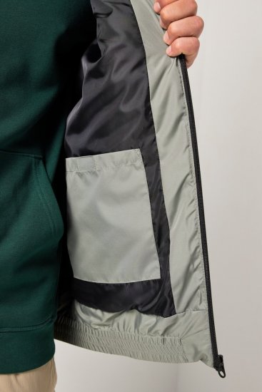 JAY-PI Lightly Quilted Vest with Stomach Fit Grey - Jakne - Moške bunde za Močnejše Postave