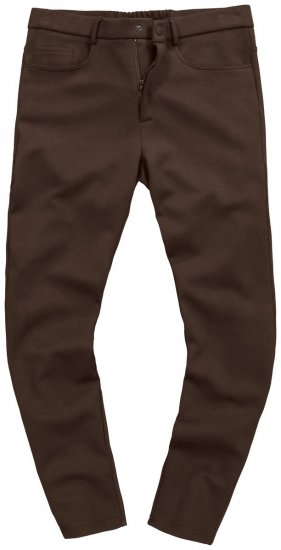 JP1880 New York Flexnamic Jersey hlače s petimi žepi Temno rjava - Obleke - Velike številke oblek za moške