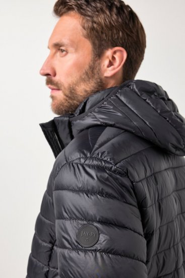 Jay-Pi Jacket Lightly Quilted Warm Black - Jakne - Moške bunde za Močnejše Postave