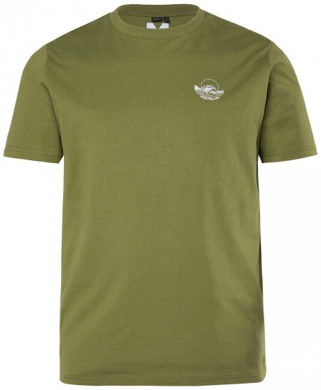 Men+ 682 Majica Val Khaki zelena - Kratke Majice - Moške kratke majice za močnejše postave