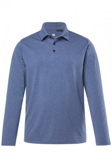 JAY-PI Quickdry Polo Long Sleeve Blue - Polo majice - Moške Polo Majice za Močnejše Postave