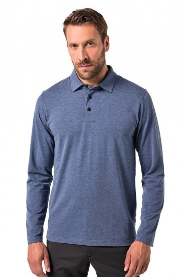 JAY-PI Quickdry Polo Long Sleeve Blue - Polo majice - Moške Polo Majice za Močnejše Postave