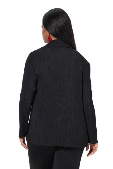 Ulla Popken 839843 Plisiran suknjič Črna - Blazer - Blazerji v velikih velikostih za ženske