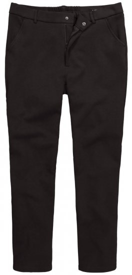 Men+ 207 Bilbao Flexlastic Jersey chino hlače Črna - Obleke - Velike številke oblek za moške