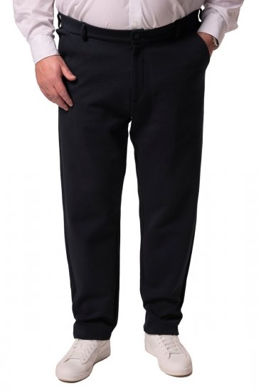 Men+ 207 Bilbao Flexlastic Jersey chino hlače Temno modra - Obleke - Velike številke oblek za moške