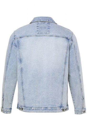 Men+ 394 Jeans jakna z naprsnimi žepi Svetlo modra - Jakne - Moške bunde za Močnejše Postave