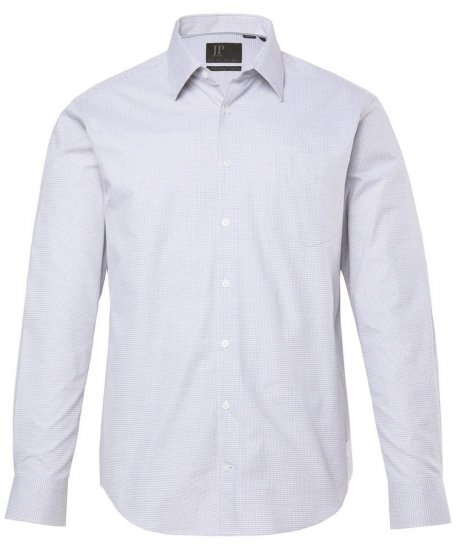 JP1880 Business Shirt Long Sleeve Two-Tone Grey - Srajce - Moške srajce za Močnejše Postave