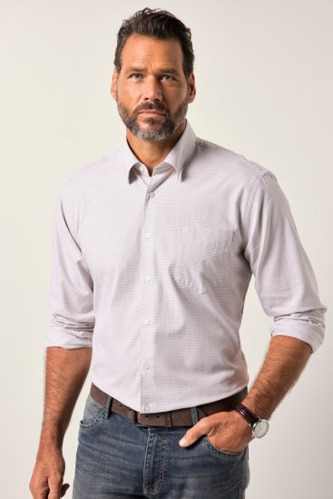 JP1880 Business Shirt Long Sleeve Pink - Srajce - Moške srajce za Močnejše Postave