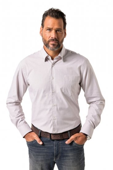 JP1880 Business Shirt Long Sleeve Pink - Srajce - Moške srajce za Močnejše Postave
