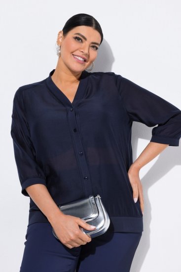 Ulla Popken 841127 Bluza Temno modra - Ulla Popken - Ulla Popken oblačila večjih velikosti