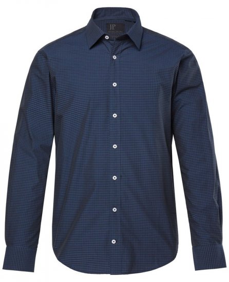 JP1880 Shirt Long Sleeve Kent Collar Navy - Srajce - Moške srajce za Močnejše Postave