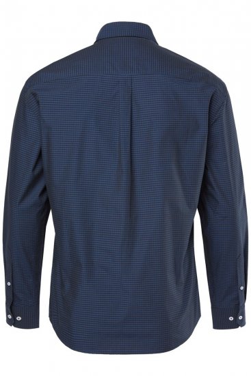 JP1880 Shirt Long Sleeve Kent Collar Navy - Srajce - Moške srajce za Močnejše Postave