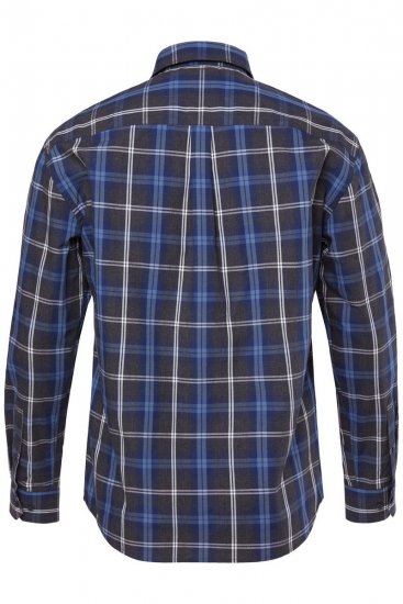 JP1880 Checked Shirt Long Sleeve Kent Collar Anthracite - Srajce - Moške srajce za Močnejše Postave