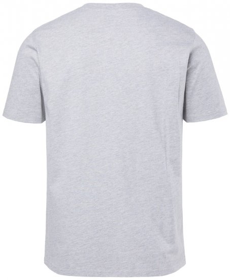 JP1880 T-shirt Short Sleeve Chest Print Grey Melange - Kratke Majice - Moške kratke majice za močnejše postave