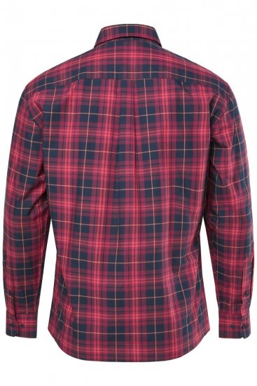 JP1880 Checked Shirt Long Sleeve Red - Srajce - Moške srajce za Močnejše Postave