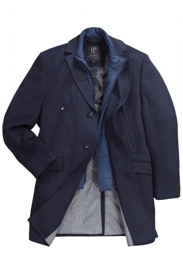 JP1880 Coat Flexnamic With Removable Insert Navy - Jakne - Moške bunde za Močnejše Postave