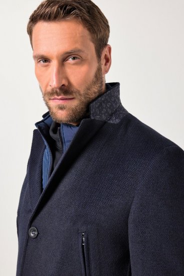 JP1880 Coat Flexnamic With Removable Insert Navy - Jakne - Moške bunde za Močnejše Postave