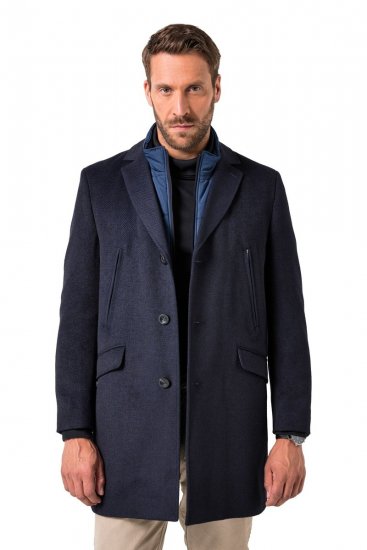 JP1880 Coat Flexnamic With Removable Insert Navy - Jakne - Moške bunde za Močnejše Postave