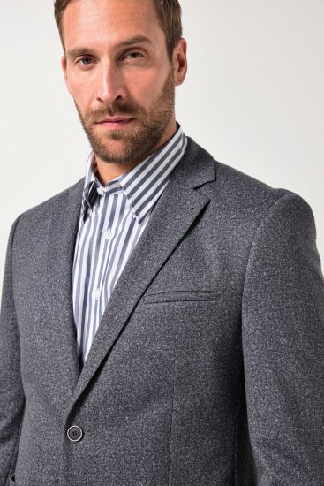 JP1880 Jacket Business Donegal Graphite Grey - Jakne - Moške bunde za Močnejše Postave
