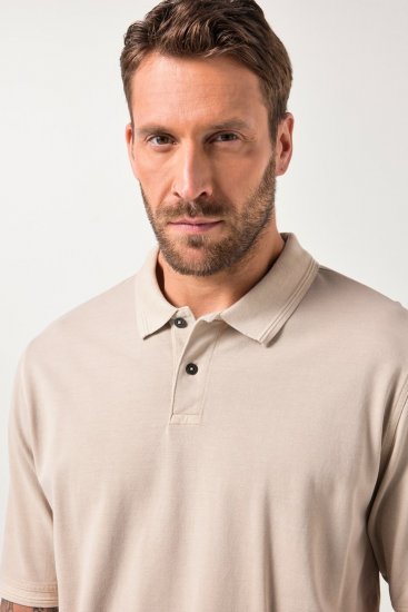 JP1880 Polo Shirt Short Sleeve Pique Dark Dusty Pink - Polo majice - Moške Polo Majice za Močnejše Postave